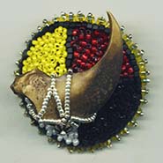 Bear Claw Native American button