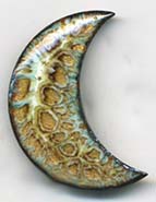 Crescent Moon button with paillons