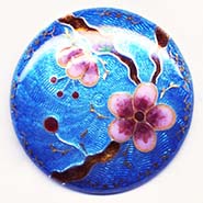 plum blossoms closisonne button