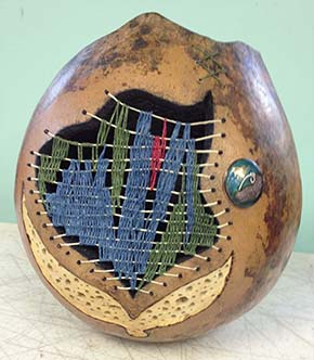 Woven Gourd with button