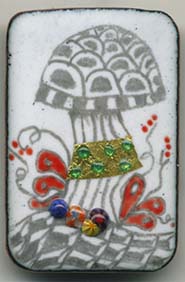 Zentangle Toadstool button