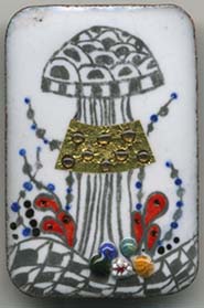 Zentangle Toadstool button