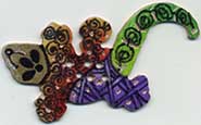 Gecko lizzard button