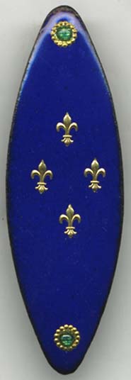 Fleur-de-lie button paillons