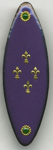 Fleur-de-lie button paillons
