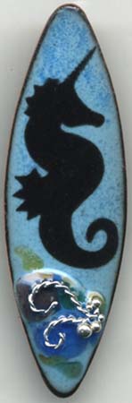 Unicorn Seahorse button